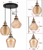Glass Pendant Ceiling Light Fixture ~1190