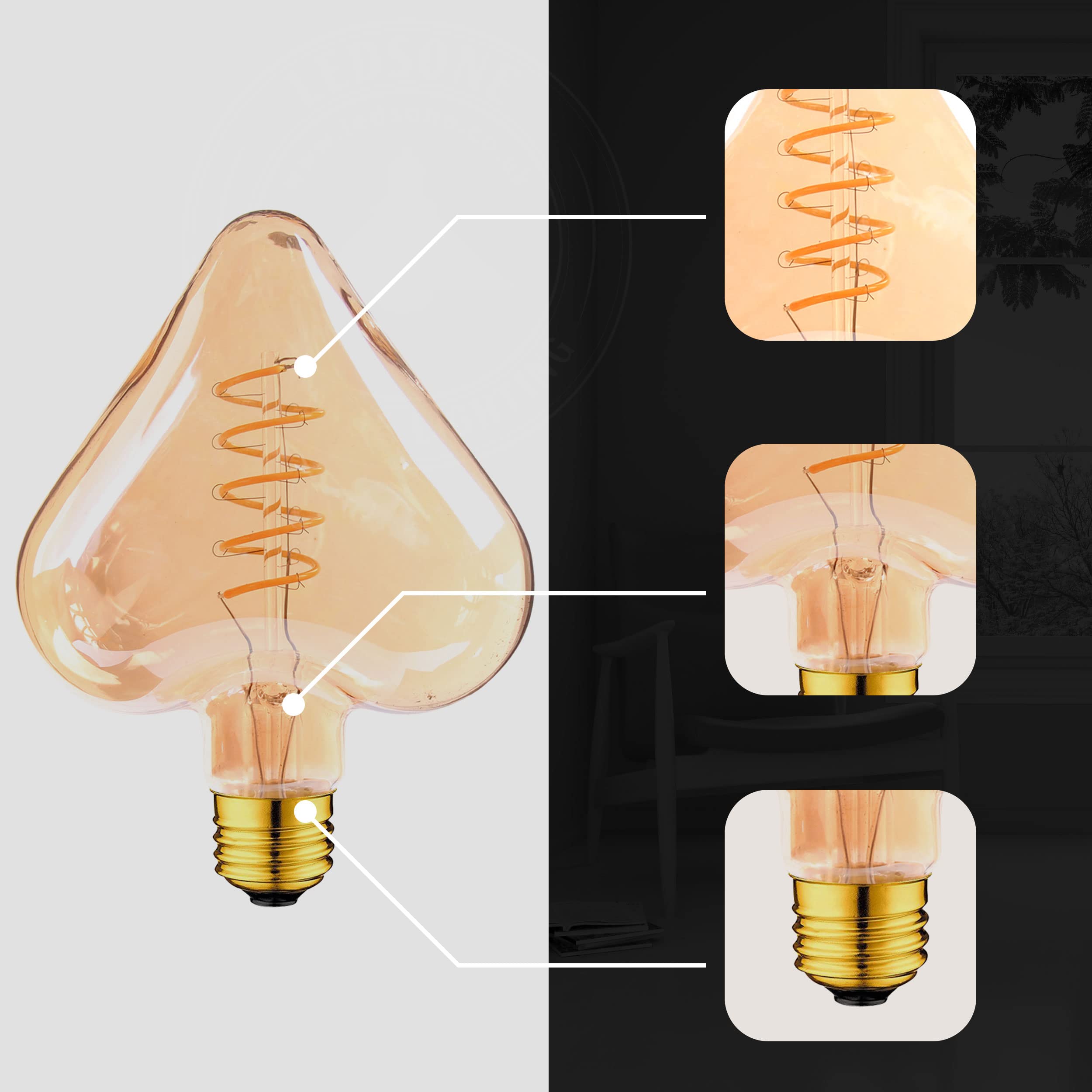 edison gold long e27 light