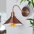 DC VOLTAGE Retro Swan Neck Wall Sconce | Yellow Brass Industrial Light ~1064