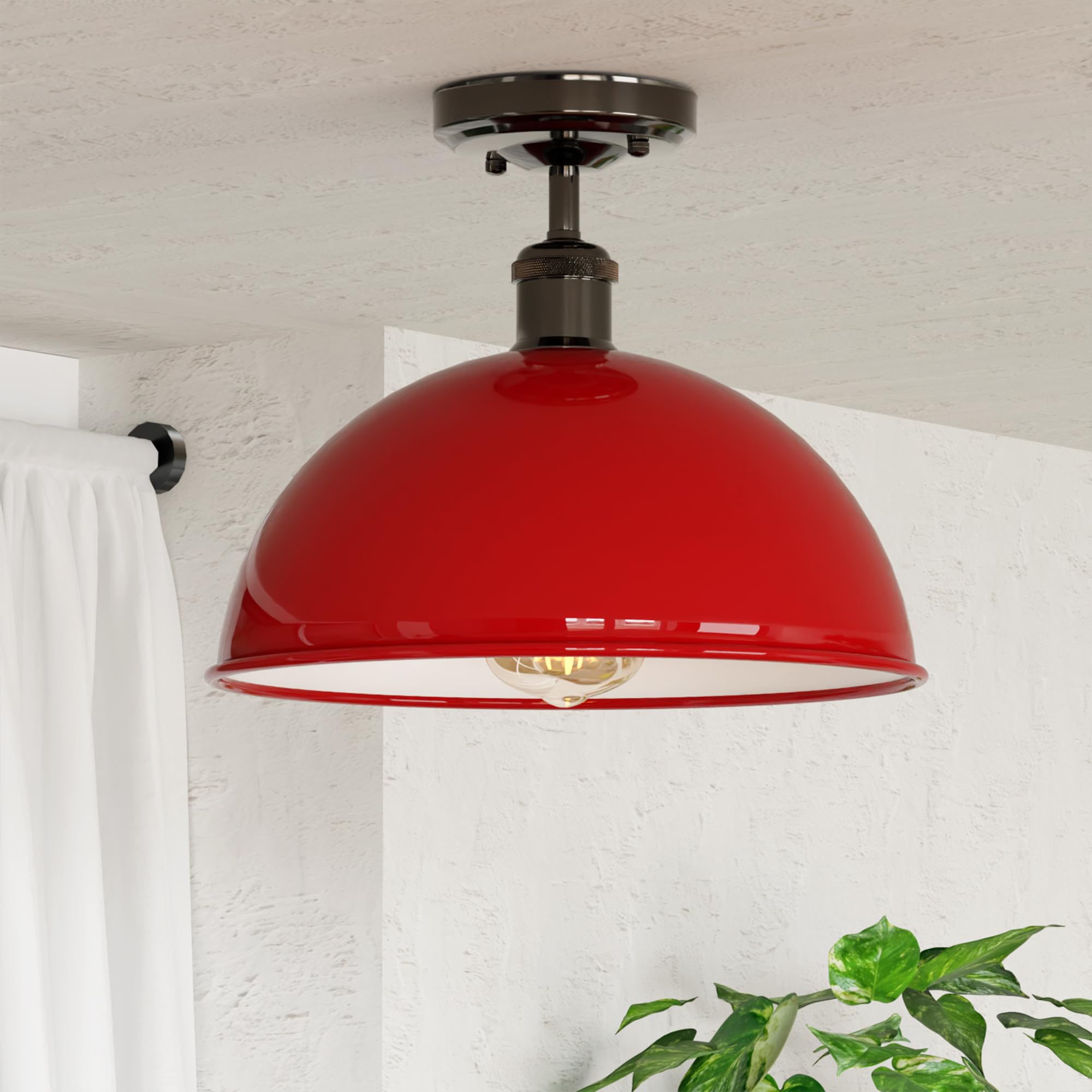 suspended lights flush shade