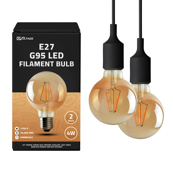 g95 glass 2700k dimmable b22