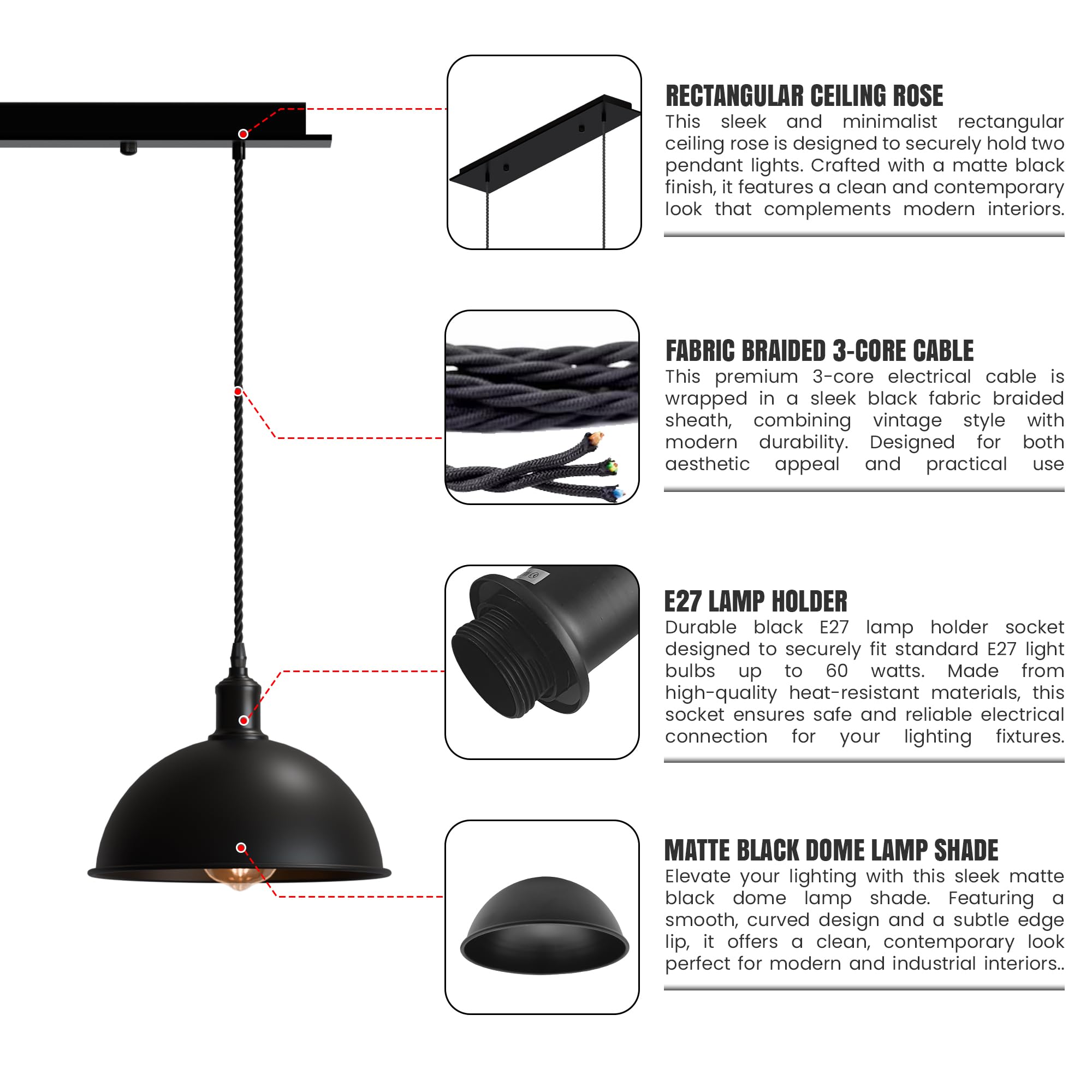 pendant light features