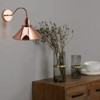 DC VOLTAGE Retro Swan Neck Wall Sconce | Yellow Brass Industrial Light ~1064