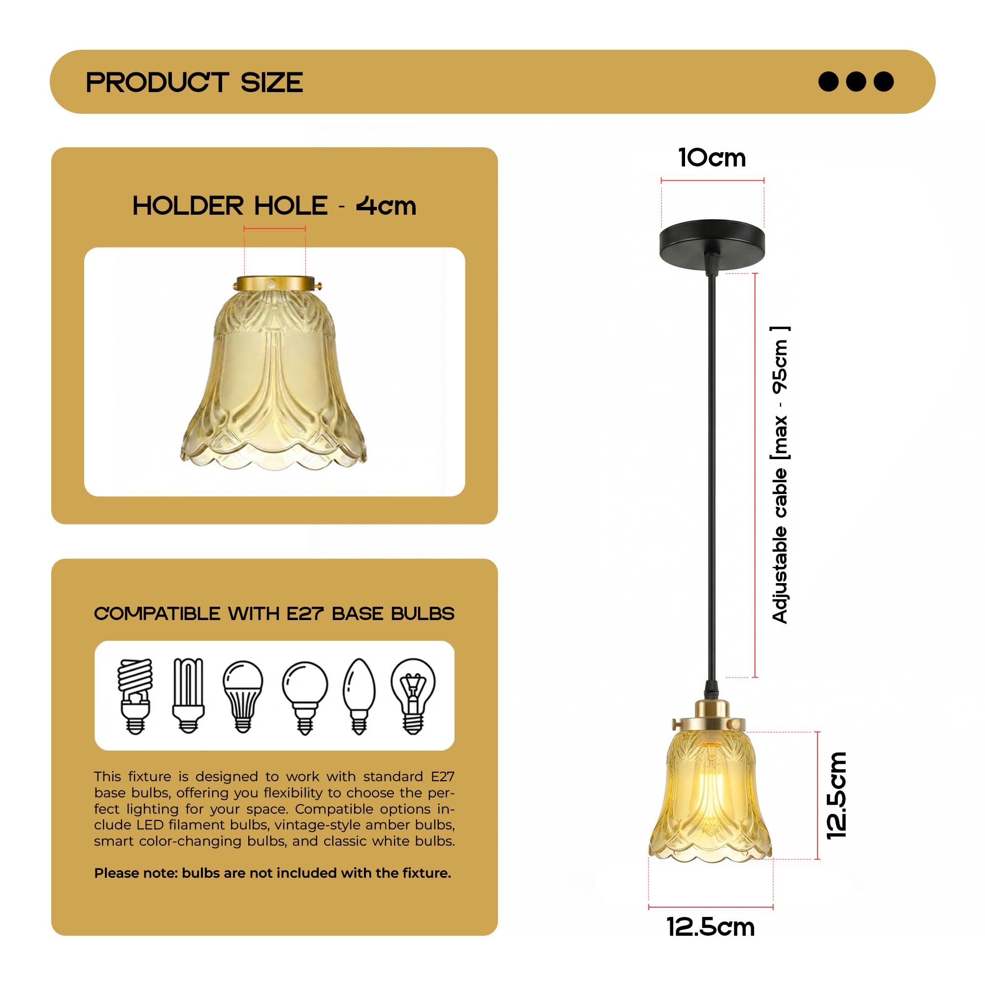 E27 Base light fixture