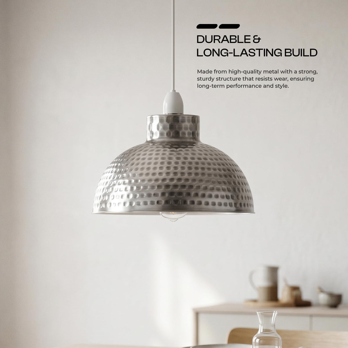 DC Voltage 26cm Metal Dome Lampshade with E27 Reducer Ring ~1215