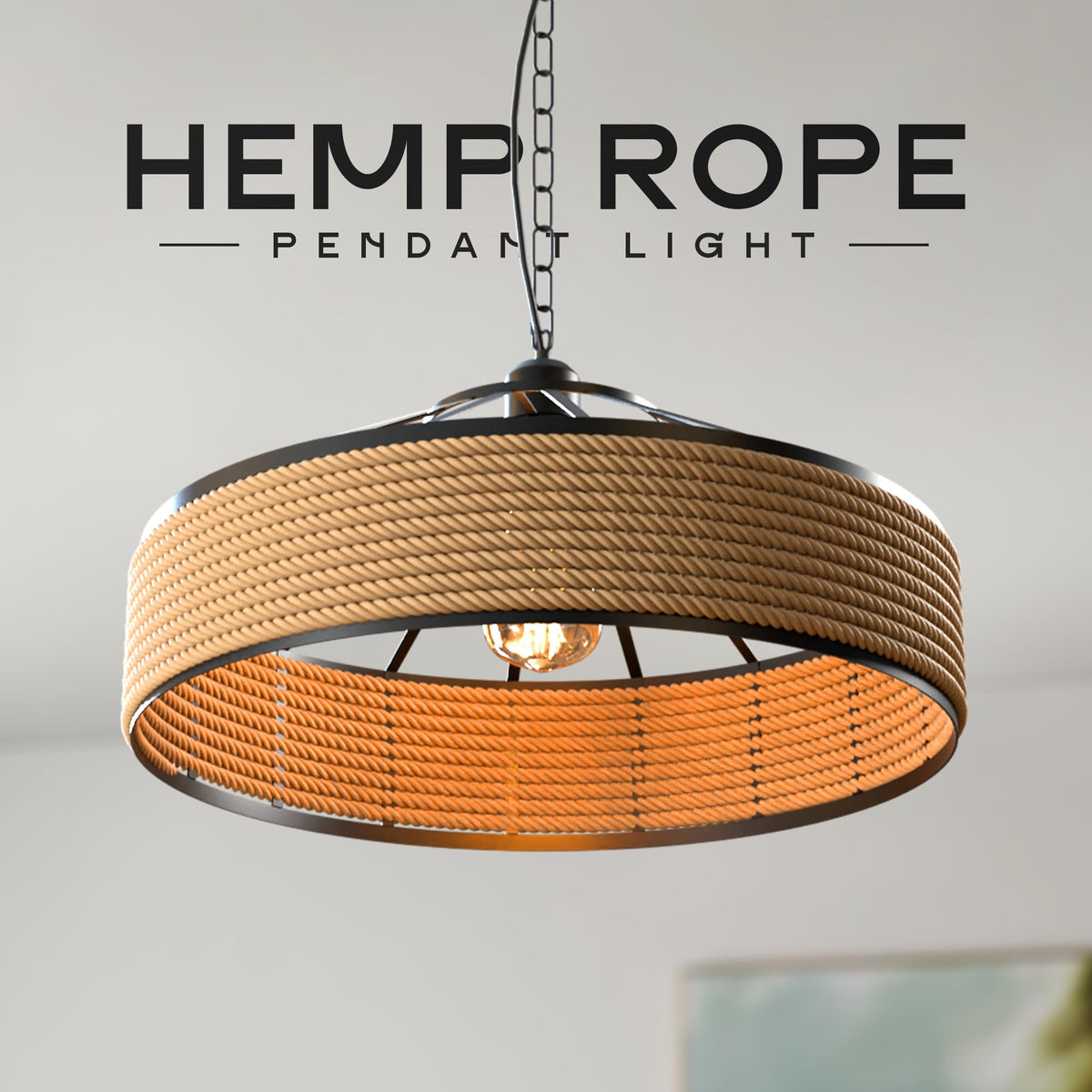 dining room hemp rope pendant