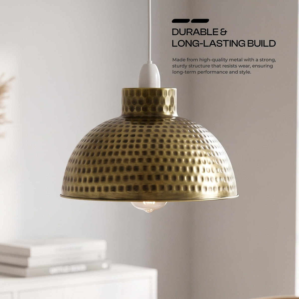 DC Voltage 26cm Metal Dome Lampshade with E27 Reducer Ring ~1215