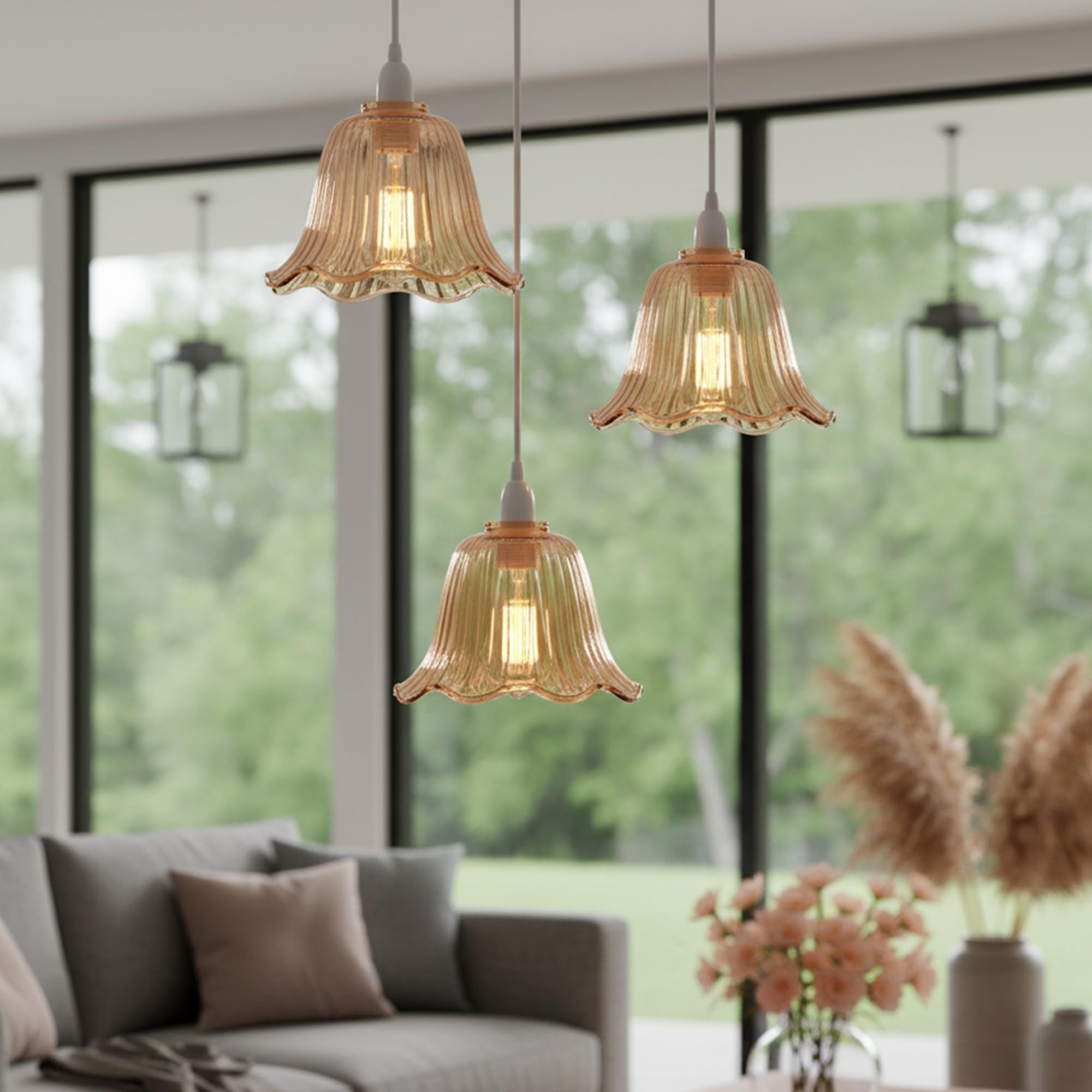 gold black cage shade metal