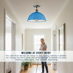 short black ceiling shade