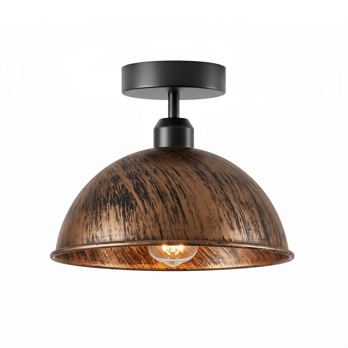 vintage industrial semi-flush mount ceiling light 