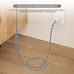 brown black braided core light