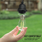 Black Minimalist Pendant Light Cord Set 2 Pack - E27 Adjustable Hanging Cable Pair ~1187