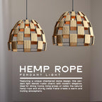 black metal hemp rope light sh