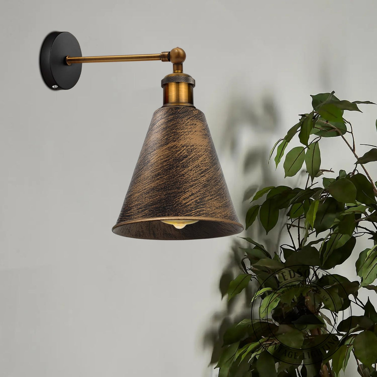 DC Voltage 18cm Metal Cone Lampshade E27/B22 ~1216