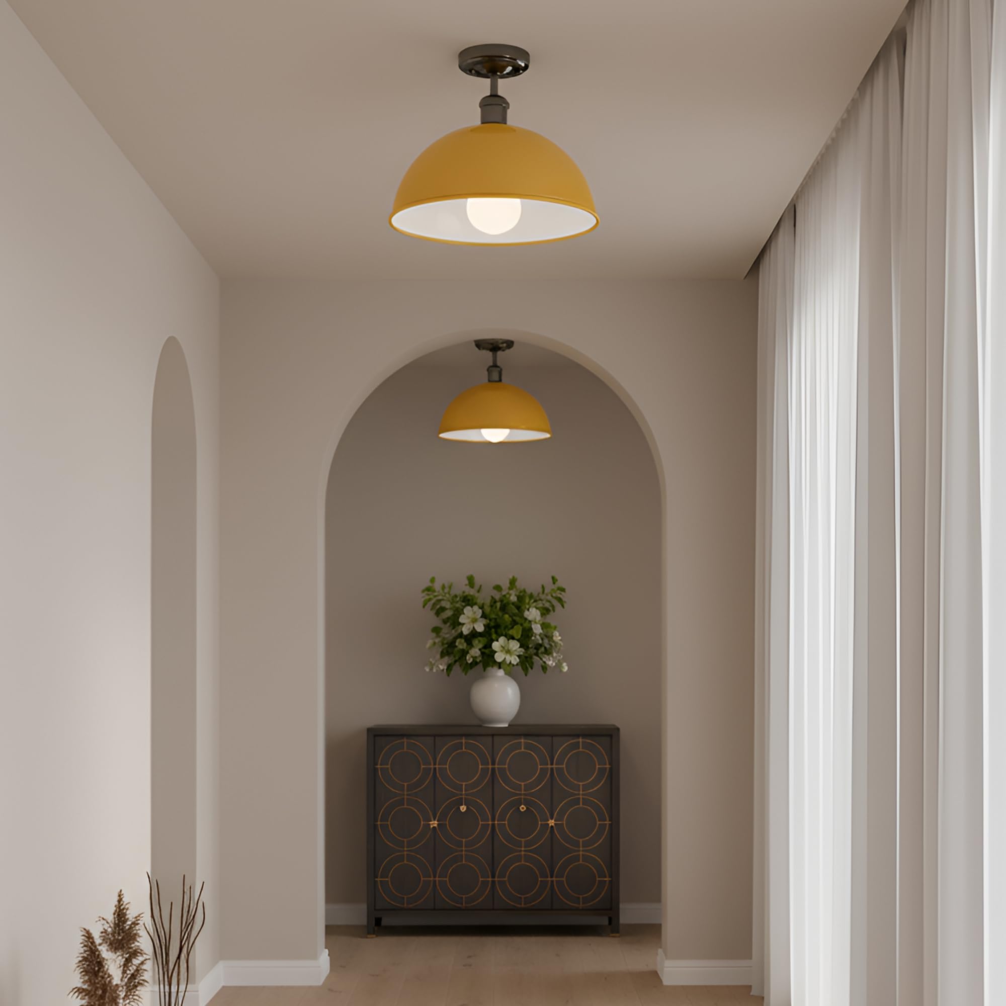 large lampshades orange shade