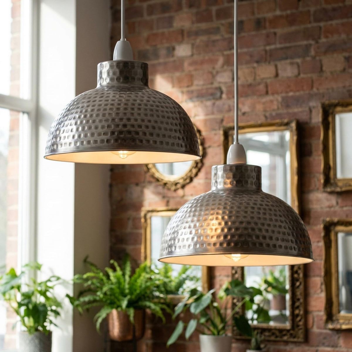 DC Voltage 26cm Metal Dome Lampshade with E27 Reducer Ring ~1215