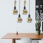 Retro Hemp Rope Ceiling Pendant Light Ceiling Rose With Adjustable ~1214