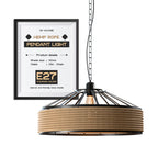 rustic hemp rope ceiling lamp