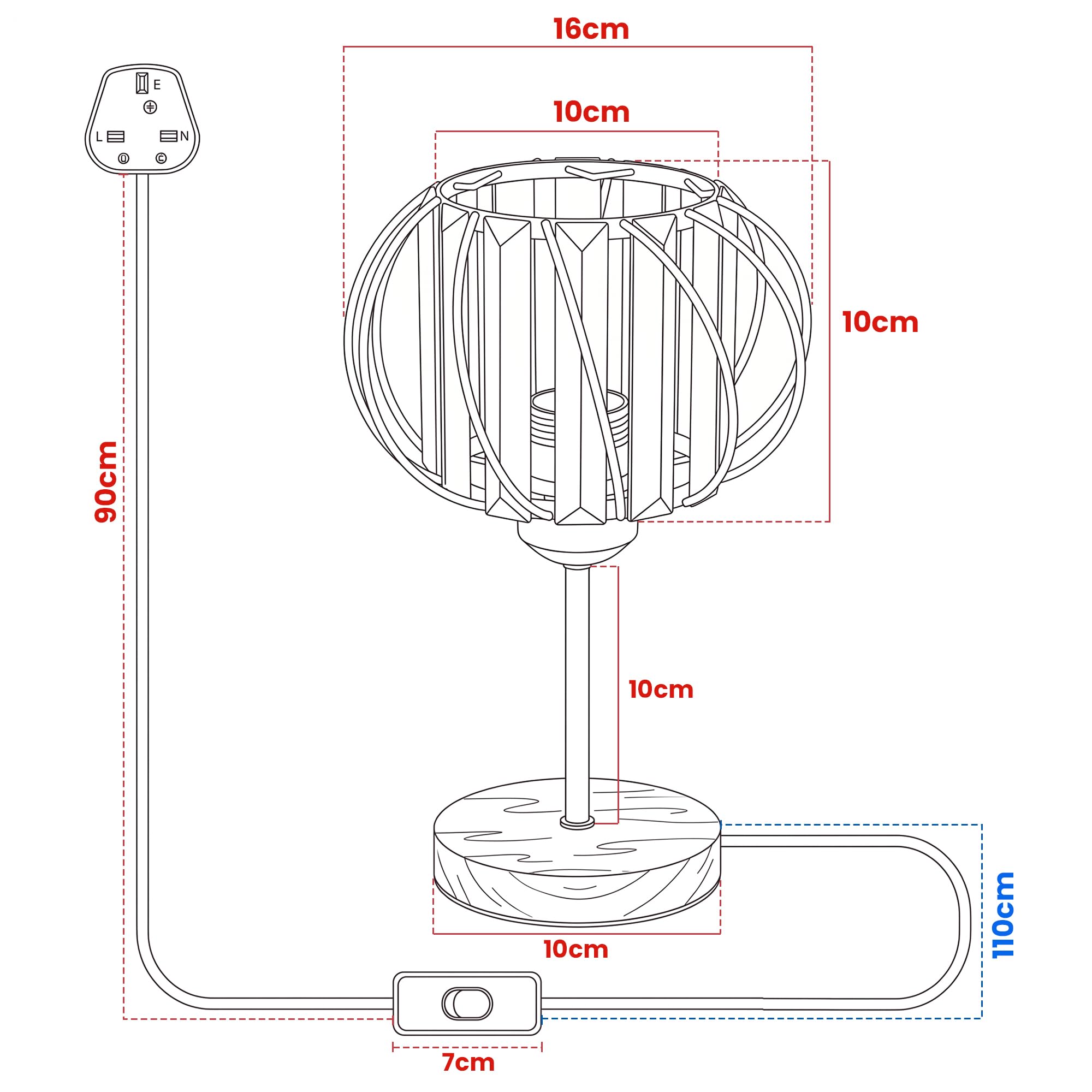 base chandelier living table