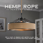 boho hemp rope ceiling lamp sh