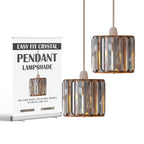 lampshade light crystal gold