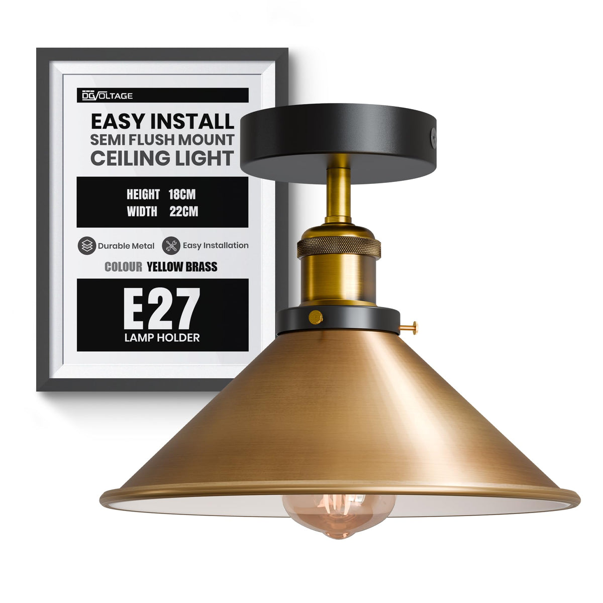 white metal ceiling light fixt