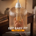 amber glass lamp shade for e27