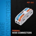 2 Way Lever Wire Connectors Reusable Cable Clamp Block ~1142