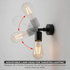 ADJUSTABLE LAMP HEAD FOR TARGETED LIGHTING.
