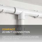 20mm PVC Conduit T Piece – White 3-Way Tee Fitting ~1234