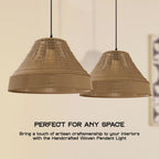 boho hemp rope pendant lamp