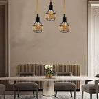 Retro Hemp Rope Ceiling Pendant Light Ceiling Rose With Adjustable ~1214