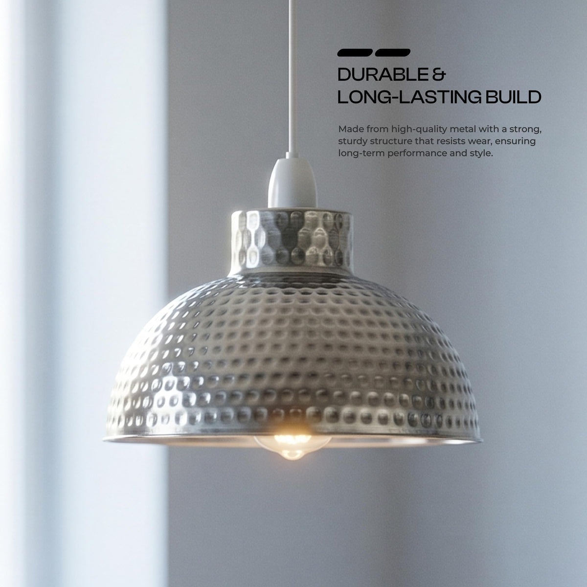 DC Voltage 26cm Metal Dome Lampshade with E27 Reducer Ring ~1215