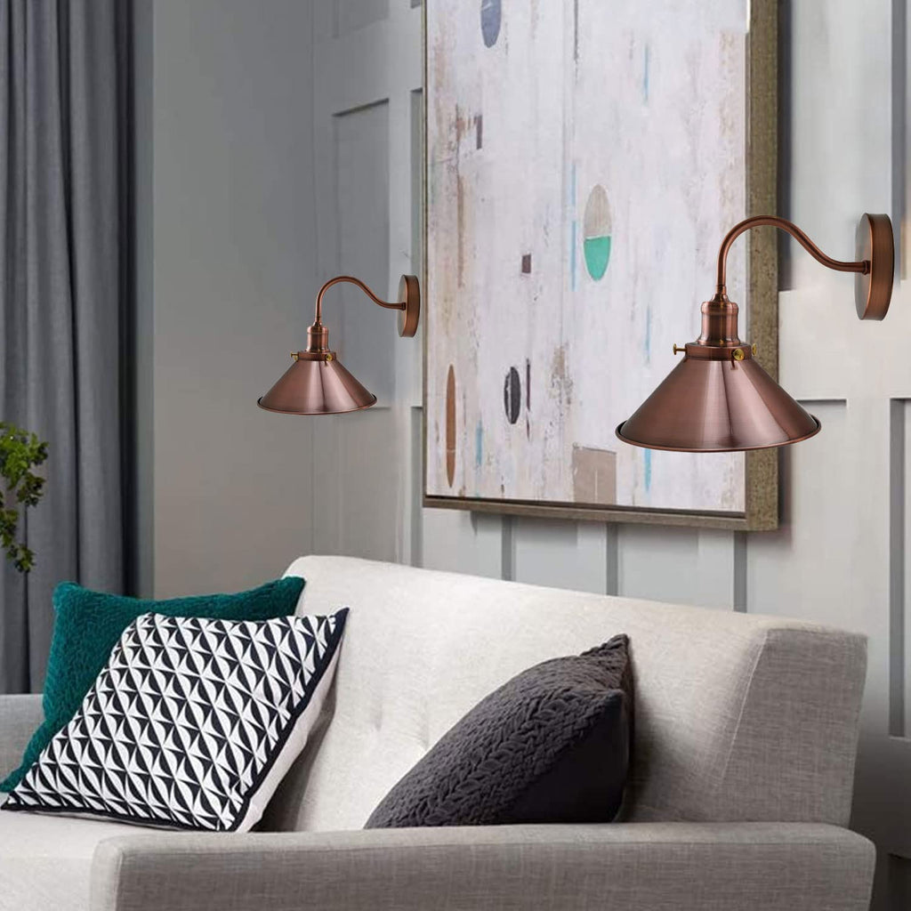 DC VOLTAGE Retro Swan Neck Wall Sconce | Yellow Brass Industrial Light ~1064