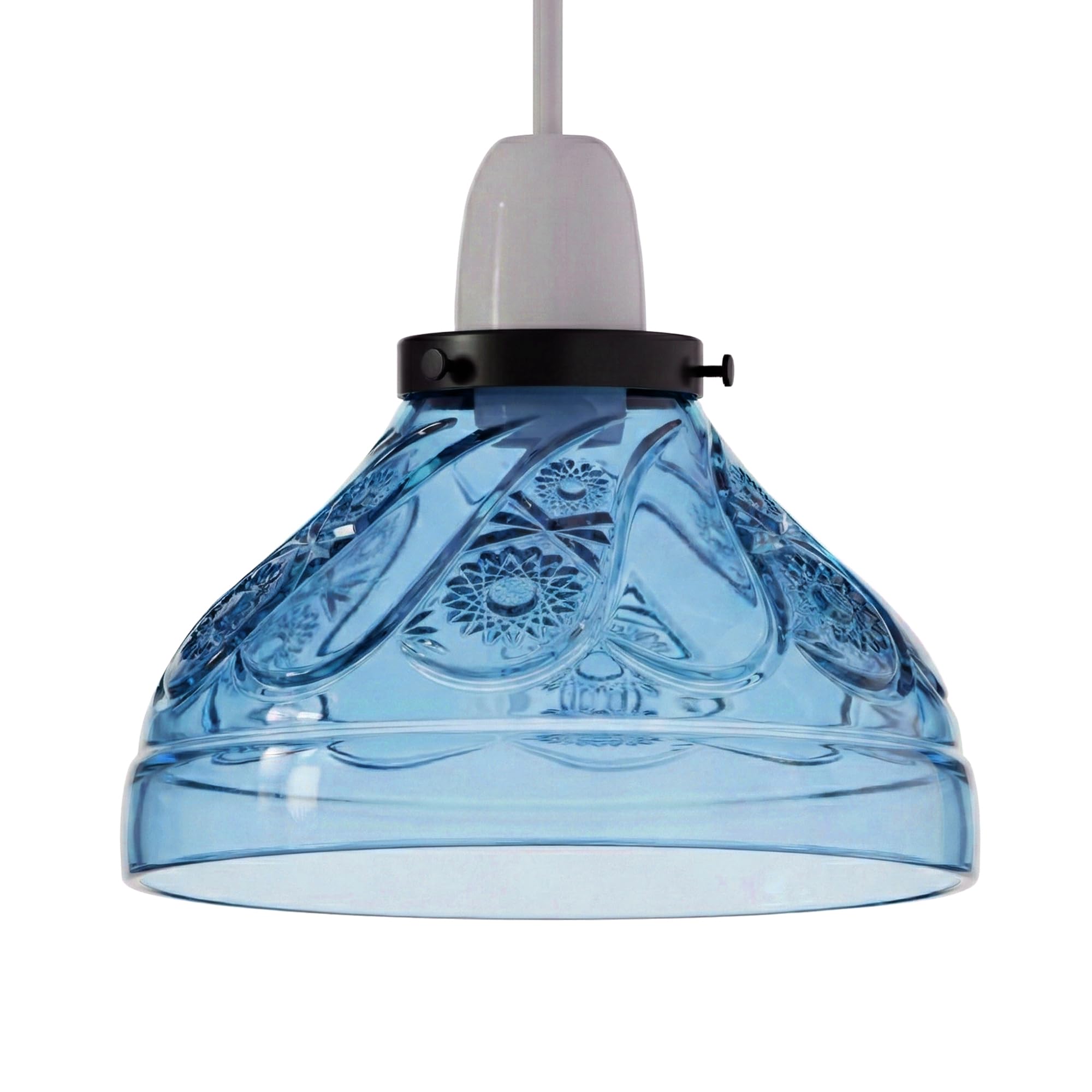 Vintage Glass Lamp Shade | Embossed Floral E27 Fit – DCVOLTAGE