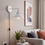 2 Pack Industrial Plug-In E27 Wall Light with Dimmer Switch – 2m Cord ~1205