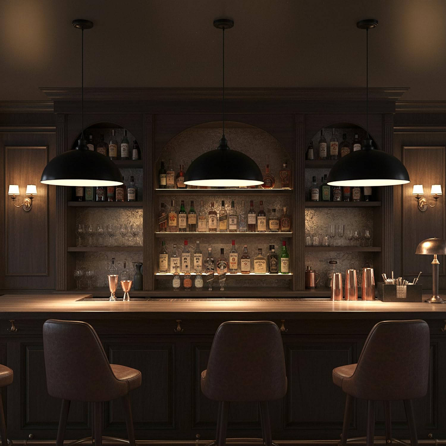 set lights room single nickel