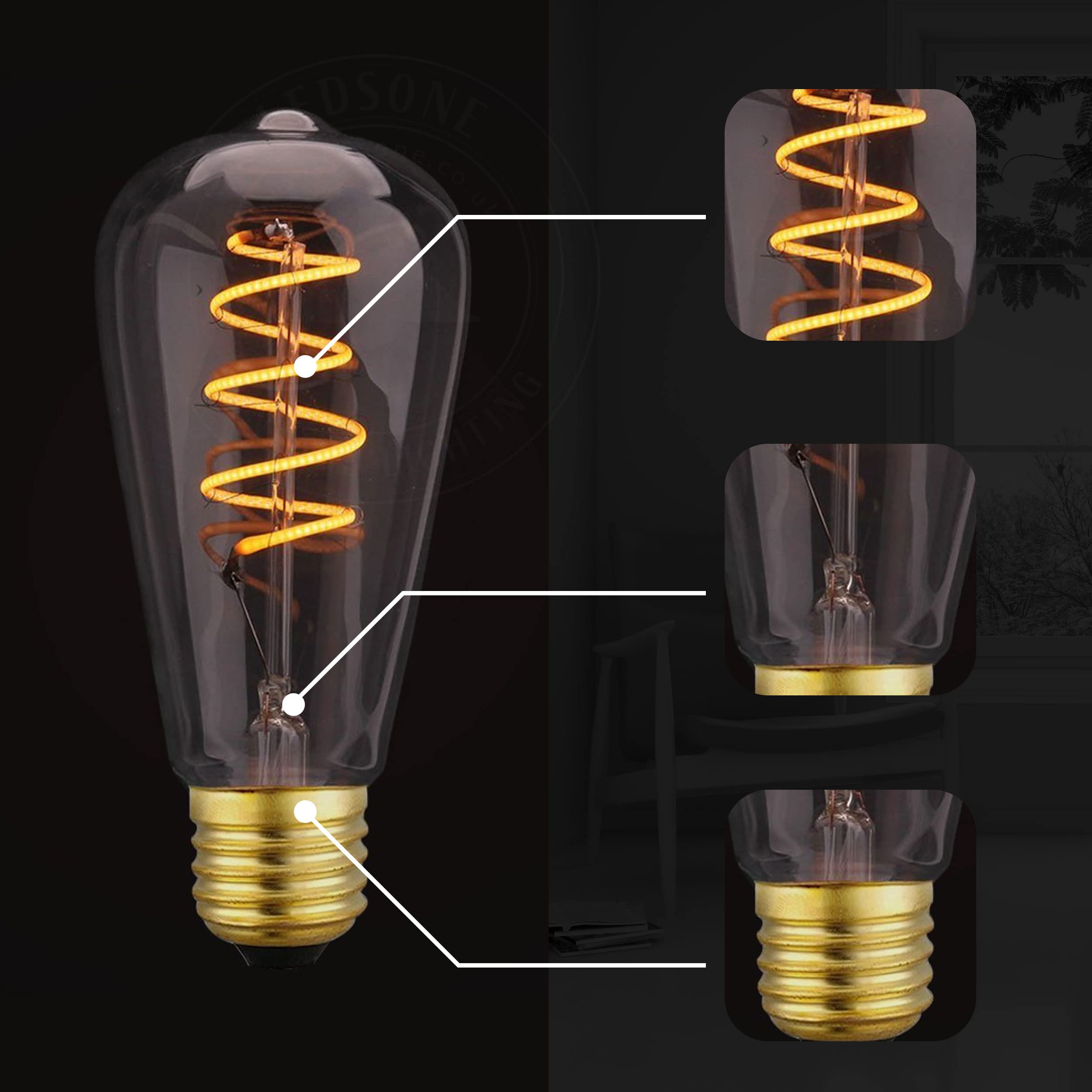 bulb white 4w e27 light glass