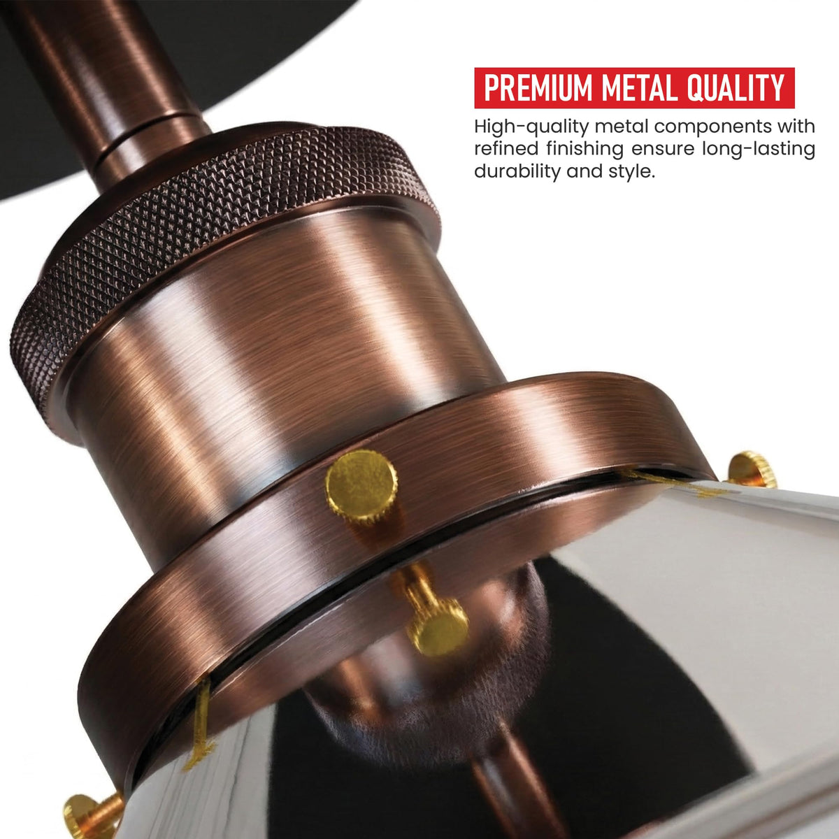 Modern Flush Mount E27 Flush Ceiling Light – Metal Cone Shade ~1218