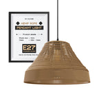 boho hemp rope pendant lamp