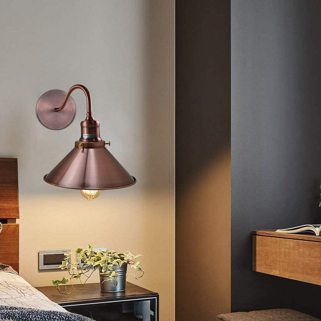 DC VOLTAGE Retro Swan Neck Wall Sconce | Yellow Brass Industrial Light ~1064