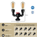 wall rustic edison lamp retro