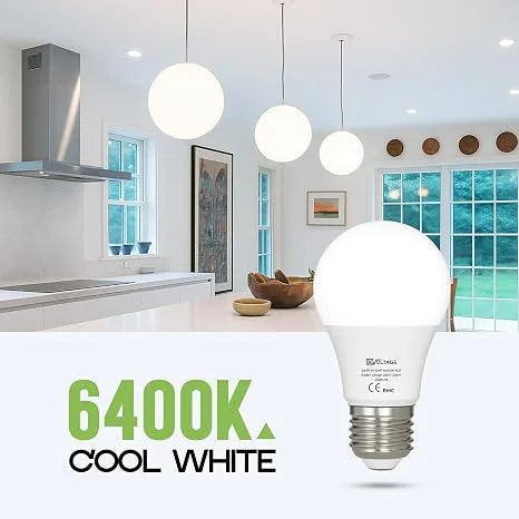 6 Pack E27 A60 LED Bulbs 12W 100W Equivalent 6400K ~1213
