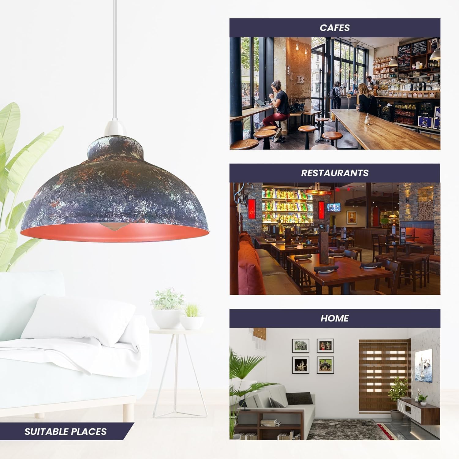 light shade pendant black