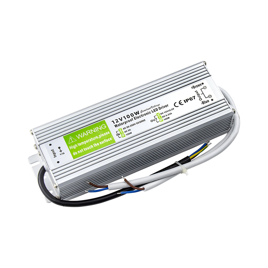 LED Driver 12VIP67 100W Waterproof Power Supply outdoor use Transformer Adapter for LED Strip and Bulb ~1060