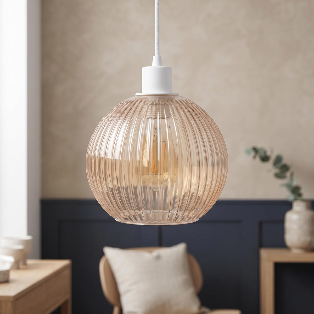 amber shade lampshade glass