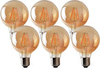 G95 E27 LED Filament Bulb 8W 800lm 2700K Amber Dimmable ~1226