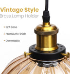 Glass Pendant Ceiling Light Fixture ~1190