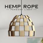 black metal hemp rope light sh