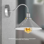 DC VOLTAGE Retro Swan Neck Wall Sconce | Yellow Brass Industrial Light ~1064